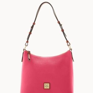 Dooney & Bourke Hot Pink Pebble Leather Shoulder Hobo